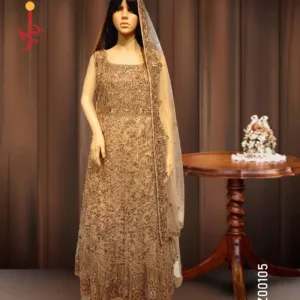 Coffee Tail Bridal Maxi — Back View Tail Train Detail