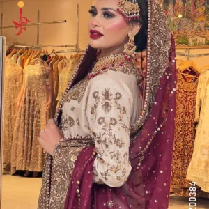Deep Maroon Farshi Lehenga — Pakistani Bridal Lehenga | Jabeenz UK