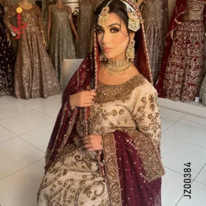 Farshi Lehenga with Elegant Long Shirt — Pakistani Bridal | Jabeenz UK