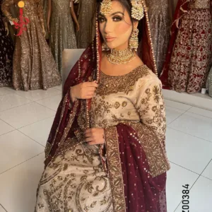 Farshi Lehenga Long Shirt — Side Profile View