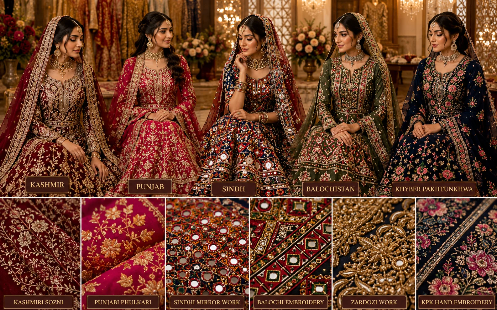 The Diversity of Pakistani Bridal Dresses by Region