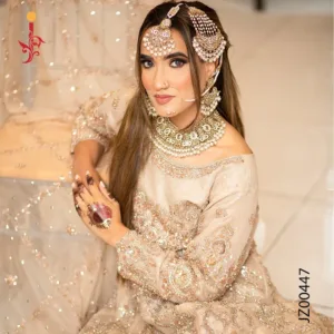 Champagne Crystal Bridal Maxi — Pakistani Bridal Dress | Jabeenz UK