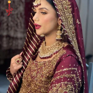 Angarkha Bridal Lehenga — Back View Angarkha Cut Detail