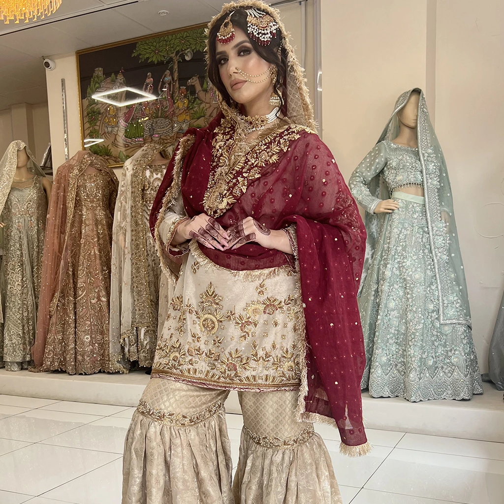 Bride with double dupatta