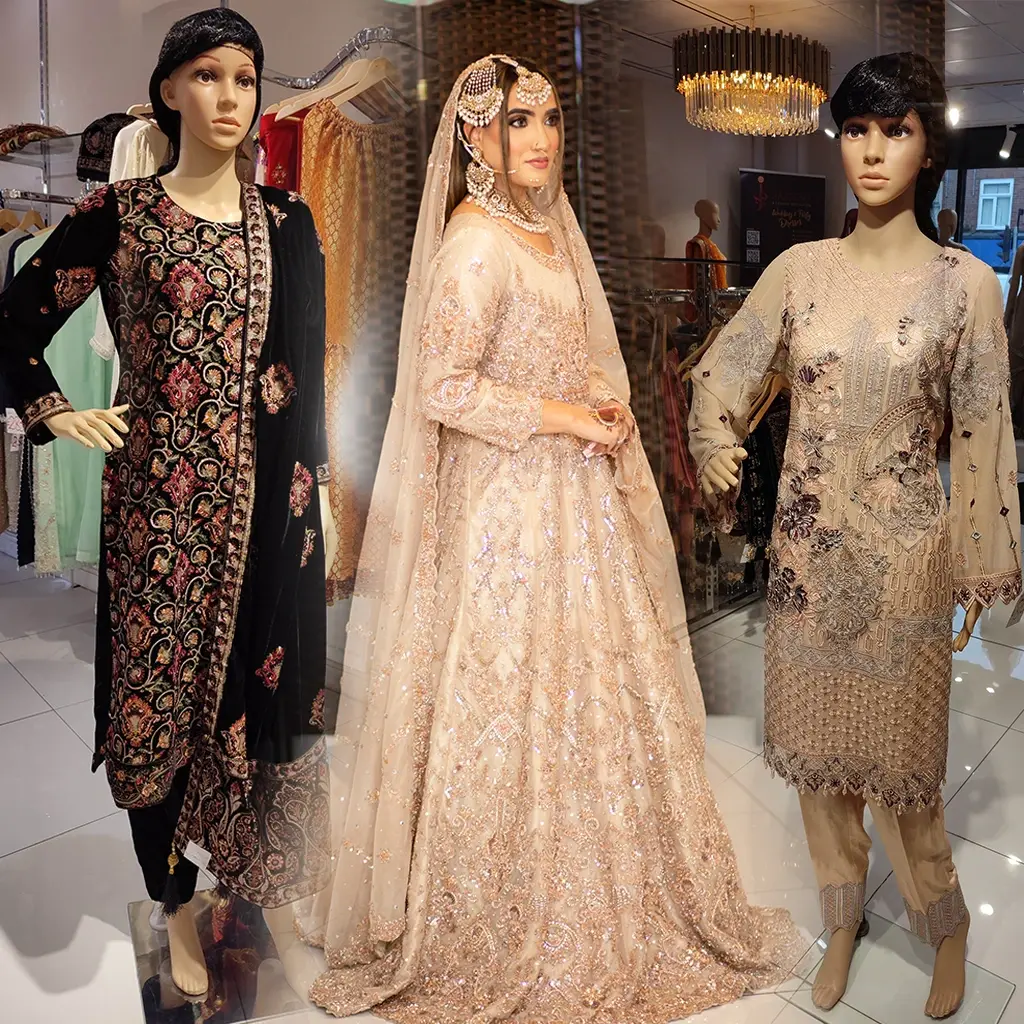 Simple shalwar kameez and bridal dress