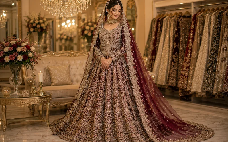 Stunning Pakistani Bridal Gowns for Winter Weddings