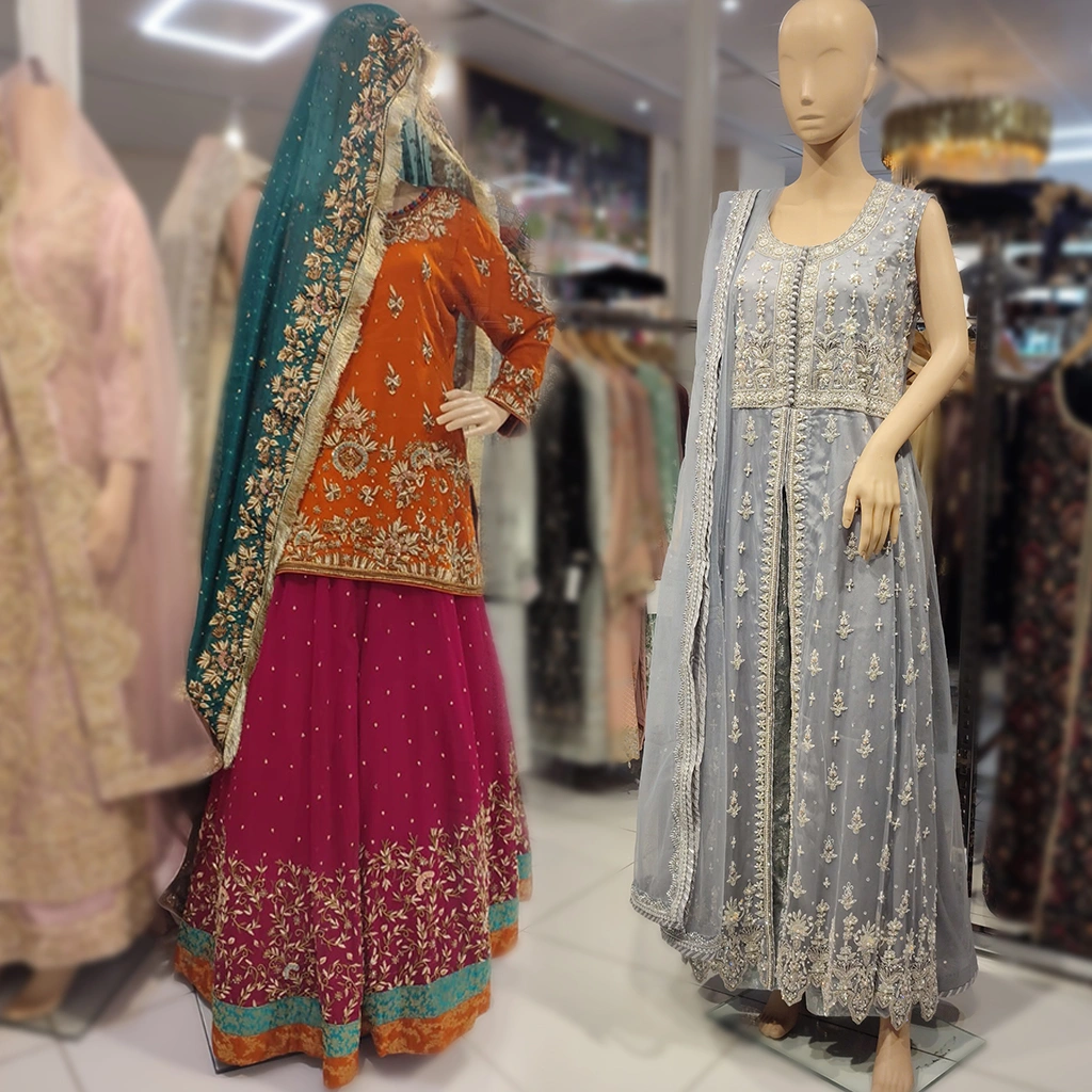 Colourful lehenga and Anarkali frock