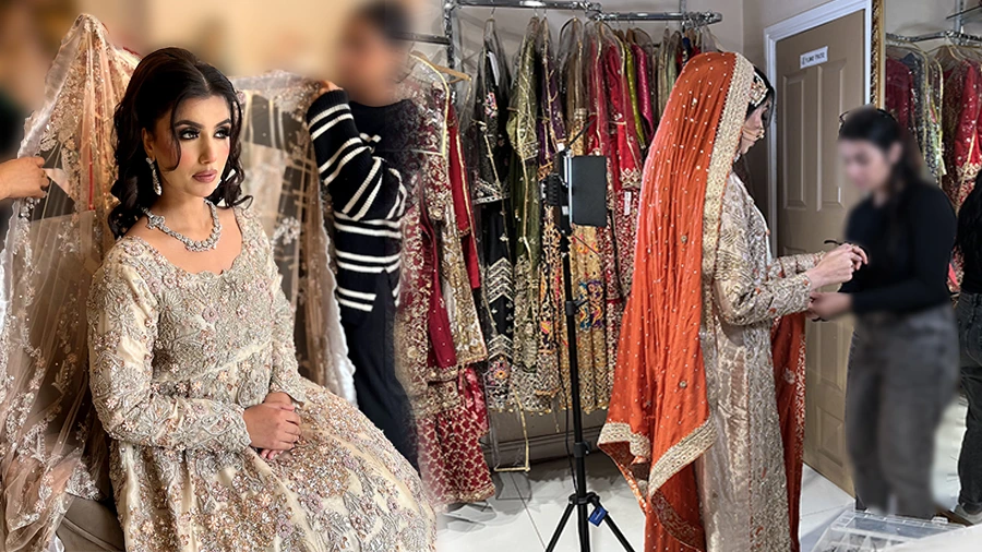 white and gold dress illusion Lumina Pakistani wedding bridal dresses mehndi nikkah outfits – Zenia main image 1