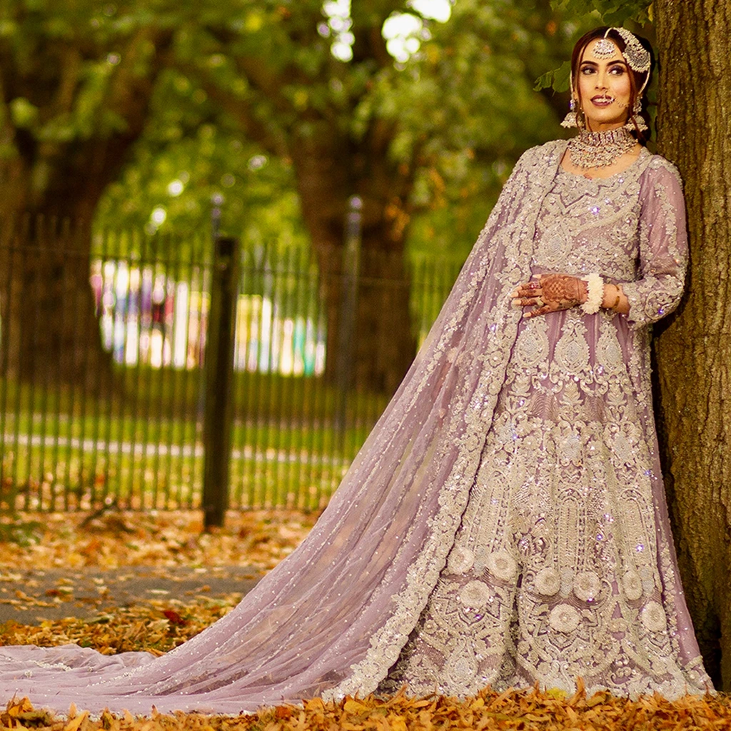 Bride in long maxi