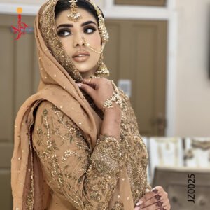 Rust Brown Embroidered Gharara