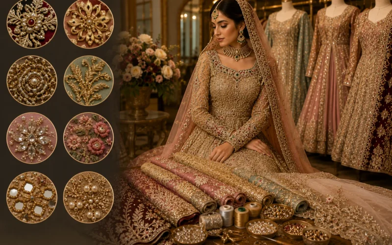 Embellishment Techniques in Pakistani Bridal Fashion in UK
