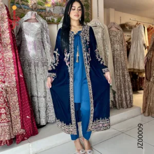 A Tale of Royal Elegance: The Velvet Jacket Ensemble