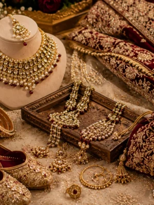 Bridal Accessories that Elevate the Look: Jewellery, Khussas, Matha Patti, Shahs etc.