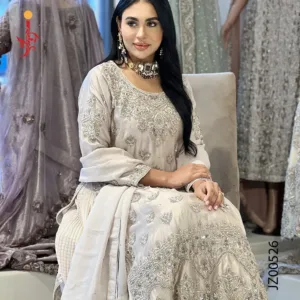 Ash Grey Formal Shirt with Crush Maxi