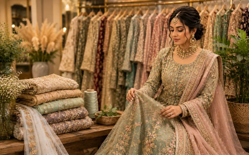 Sustainable Bridal Fashion: Ethical Embroidery, Eco Fabrics Slow Fashion in Pakistani Bridal Wear