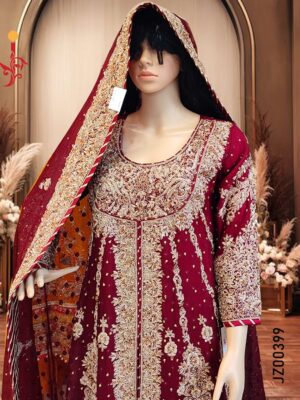 Maroon Peplum-Style Lehenga - Image 3