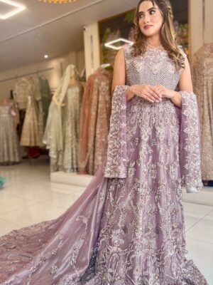 Silver Embellished Purple Maxi - Image 2