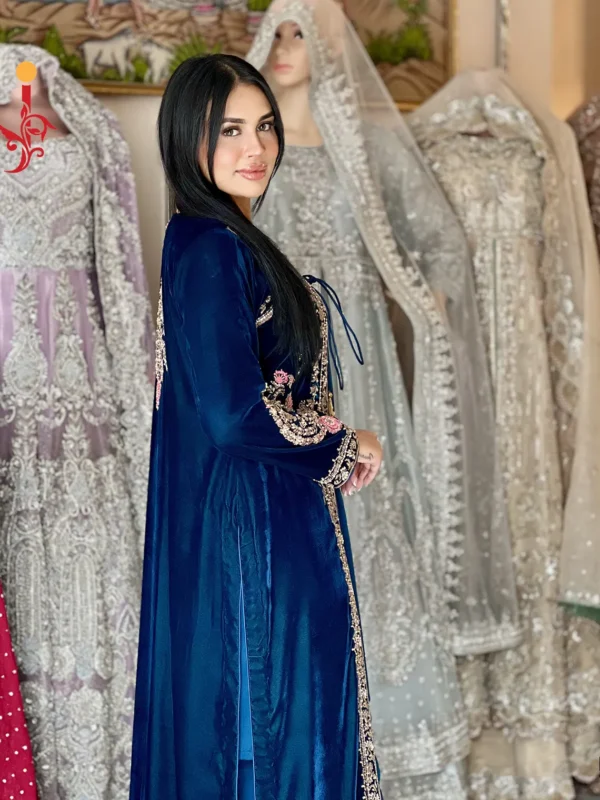 Royal Elegance Velvet Jacket Ensemble - alternate view