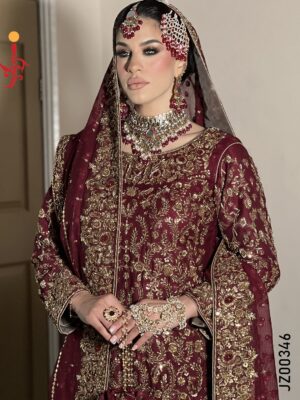 Maroon Bridal Farshi Lehenga - Image 2