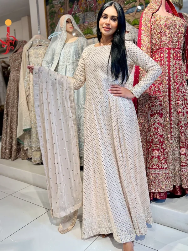 The Peach Chiffon Sequined Maxi - alternate view