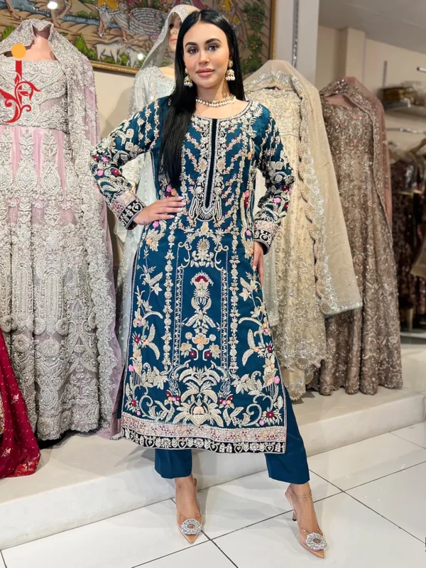 Sea Blue Partywear Ensemble - alternate view