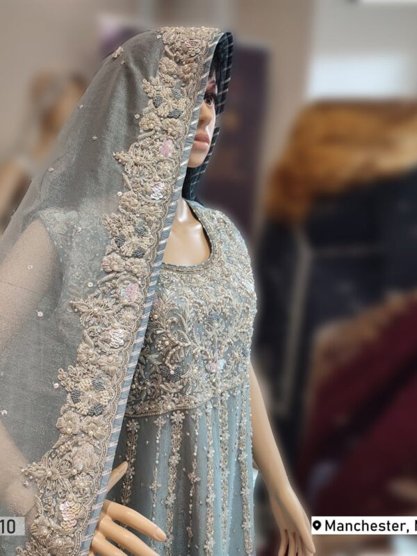 Ice Blue Embellished Maxi - Image 2