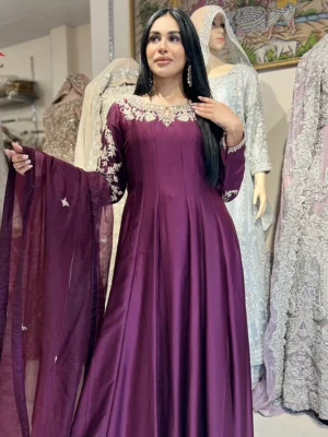 Plum Royale Maxi - Bridesmaid Dresses, Formal Wear, Party Wear, Wedding Guest Dresses - Walima | Jabeenz UK