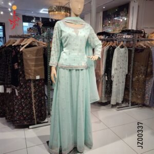 Ice Blue Party Wear Lehenga