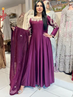 Plum Royale Maxi - Bridesmaid Dresses, Formal Wear, Party Wear, Wedding Guest Dresses - Walima | Jabeenz UK