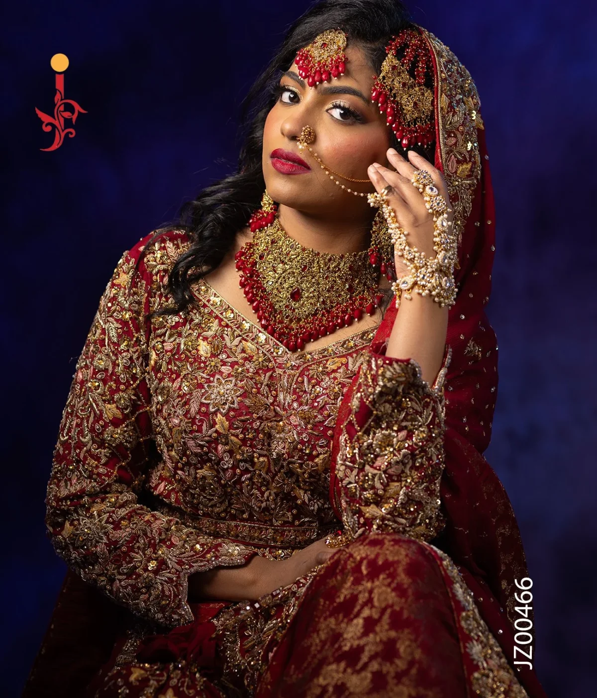Heavily Embroidered Bridal Maxi with Banarsi Lehenga