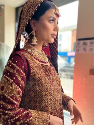Angarkha Style Bridal Lehenga - Image 4