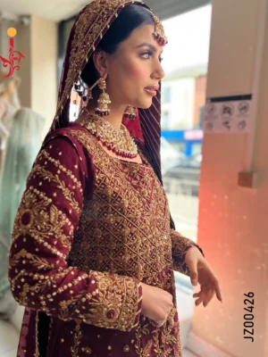 Angarkha Style Bridal Lehenga - Image 3