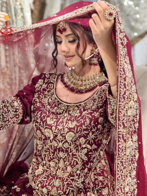 Shamoos Bridal Lehenga Choli - Baraat Dresses, Bridal Dresses, Bridal Lehenga, Formal Wear, Wedding Dresses | Jabeenz UK