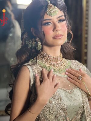 Sage Green Front Open Bridal Maxi - Image 3