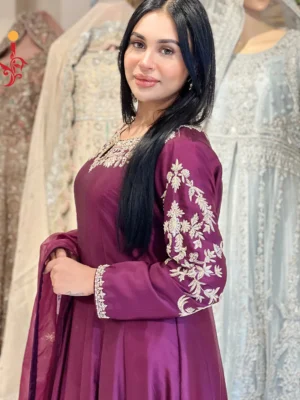 Plum Royale Maxi - Bridesmaid Dresses, Formal Wear, Party Wear, Wedding Guest Dresses - Walima | Jabeenz UK