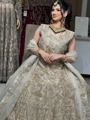 Off White Bridal Maxi - Bridal Dresses, Bridal Maxi, Formal Wear, Walima Dresses, Wedding Dresses - Walima | Jabeenz UK