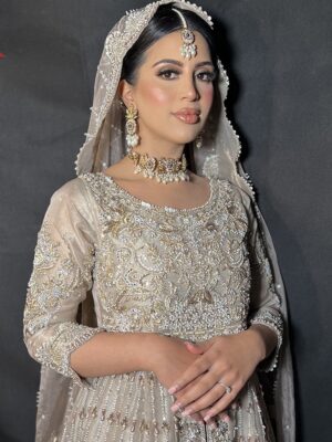 Fawn Front-Open Bridal Dress