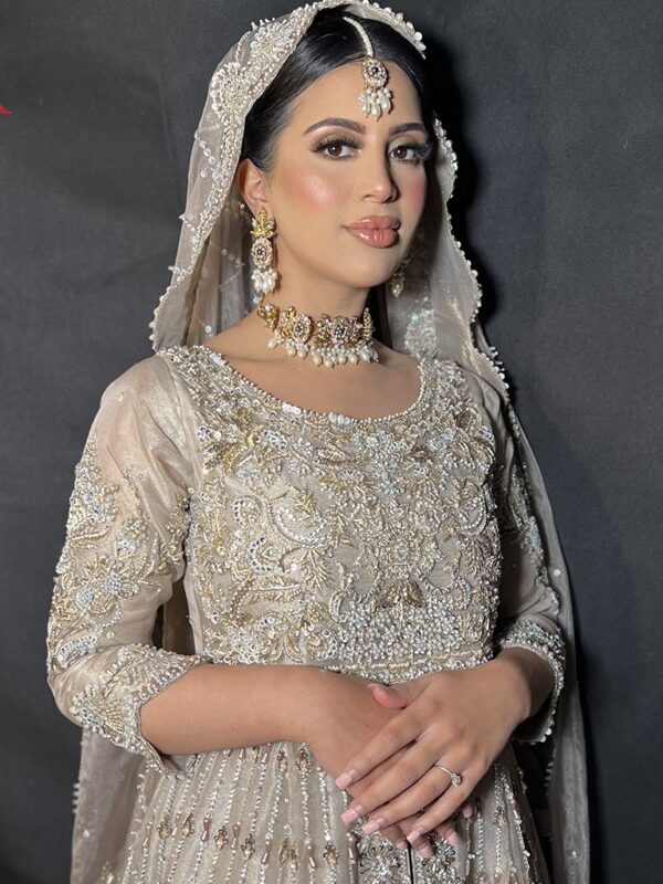 Fawn Front-Open Bridal Dress