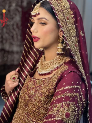 Angarkha Style Bridal Lehenga - Image 2