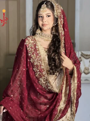Golden Gharara Set - Bridesmaid Dresses, Gharara, Nikkah Dresses, Wedding Guest Dresses - Nikkah | Jabeenz UK