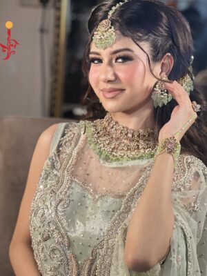 Sage Green Front Open Bridal Maxi - Image 4