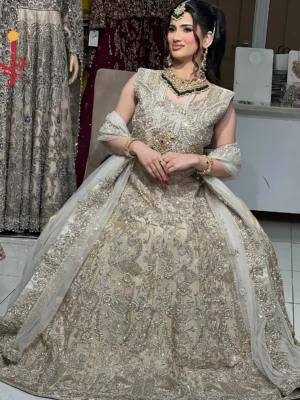 Off White Bridal Maxi - Bridal Dresses, Bridal Maxi, Formal Wear, Walima Dresses, Wedding Dresses - Walima | Jabeenz UK