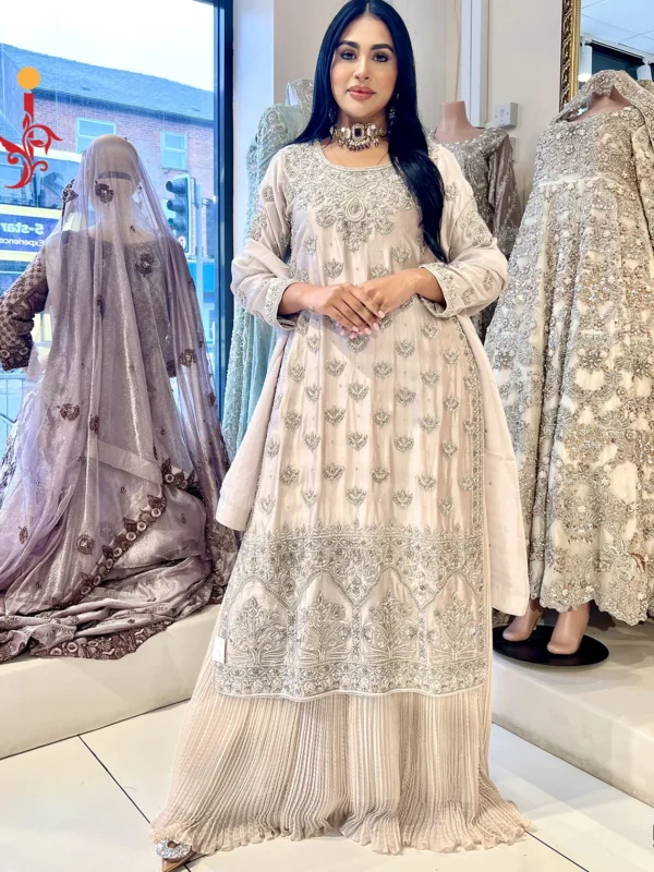 Ash Grey Formal Shirt with Crush Maxi - alternate view
