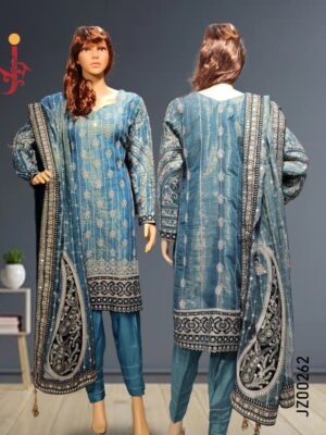 Metallic Blue Dress - Image 4