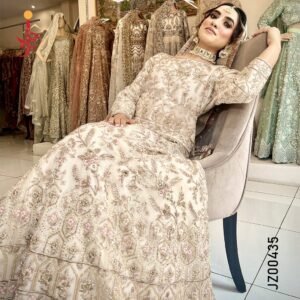 Ivory Bridal Lehenga Set Wedding Dresses by Jabeenz Manchester