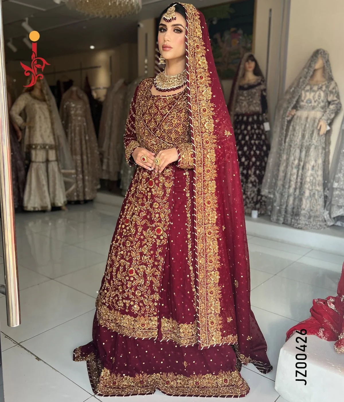 Angarkha Style Bridal Lehenga