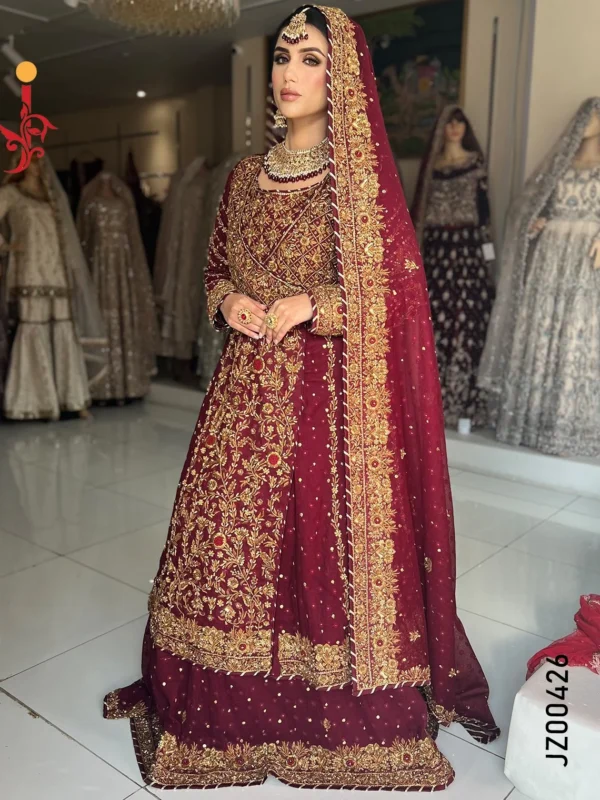 Angarkha Style Bridal Lehenga