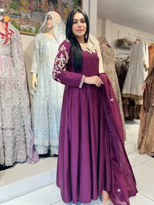Plum Royale Maxi - Bridesmaid Dresses, Formal Wear, Party Wear, Wedding Guest Dresses - Walima | Jabeenz UK