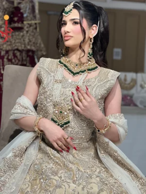 Off White Bridal Maxi - Bridal Dresses, Bridal Maxi, Formal Wear, Walima Dresses, Wedding Dresses - Walima | Jabeenz UK