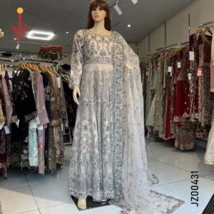 Grey Fawn Embellished Bridal Maxi